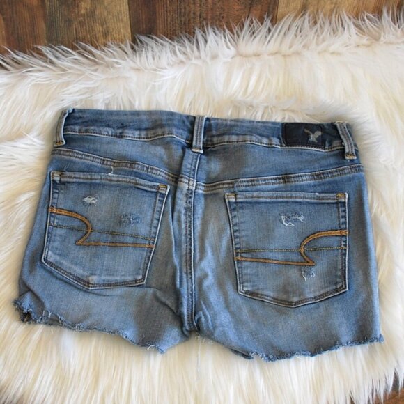 American Eagle Super Stretch Boho Artist Jean Shorts 8 - Picture 1 of 5